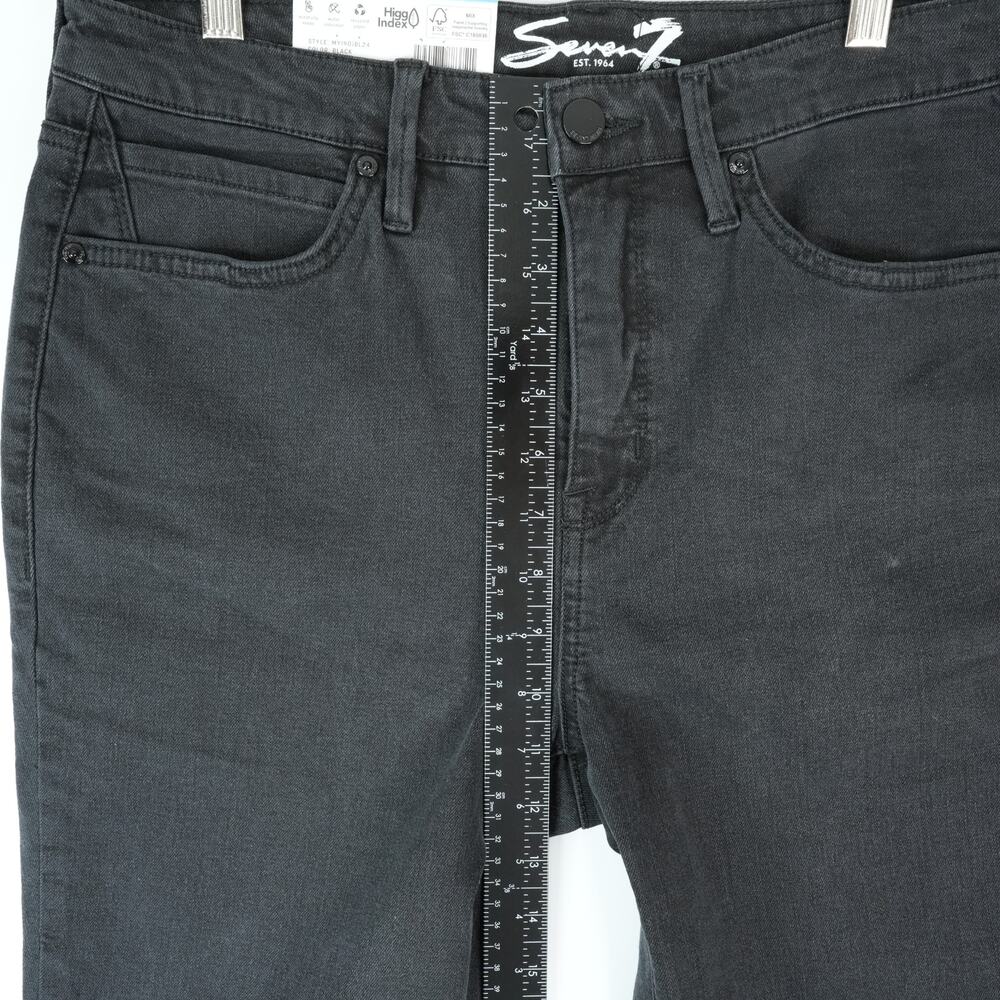 Seven7 Skinny Jeans Womens 10 (32x28.5) Black High Rise Stretch Denim Tight Pant - Picture 11 of 12